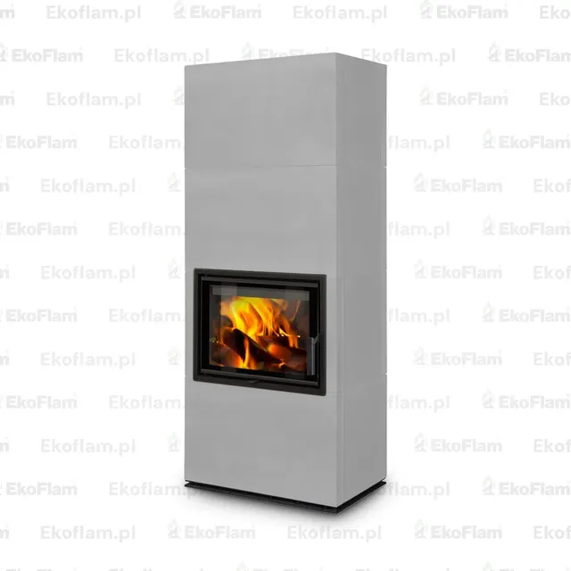 Kominek na drewno Romotop Solid F ceramika  51502 gołębi szary