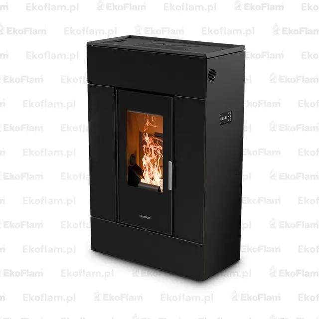 Kominek na pellet Thermorossi SlimQuadro Lumia szkło czarne