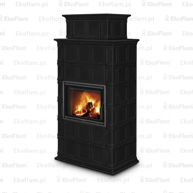Kominek na drewno Romotop Baracca 11H ceramika  49400 czarny matowy
