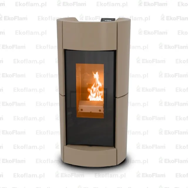 Kominek na pellet Thermorossi Chic Natural Plus ceramika orzechowa