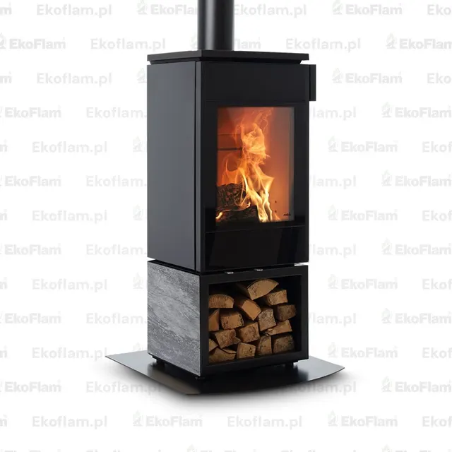 Kominek na drewno Nobis 8/10 Flat 550 gres dark