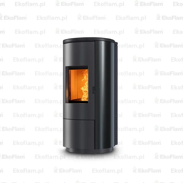 Kominek na pellet Nobis A8/10 Round Top/C V stal czarna