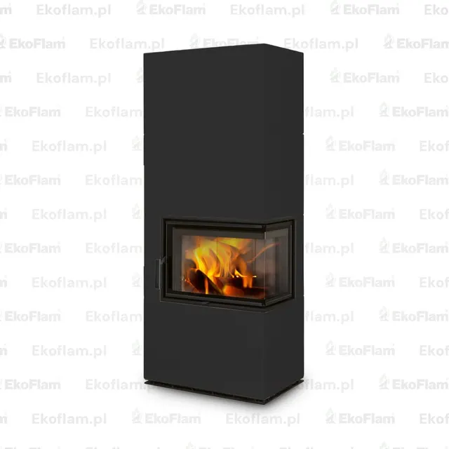 Kominek na drewno Romotop Solid R Top ceramika  49000 czarny błyszczący
