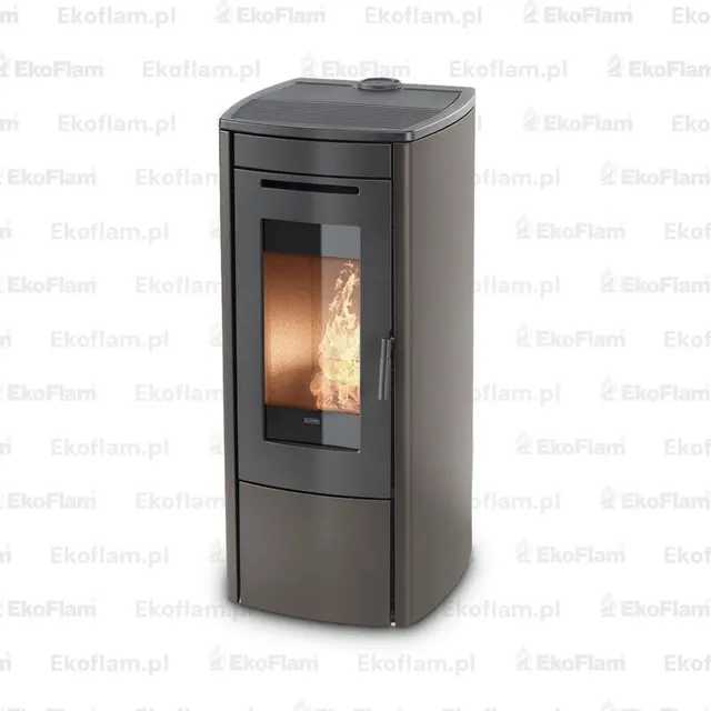 Kominek na pellet Klover Soft 80 Air stal brązowa