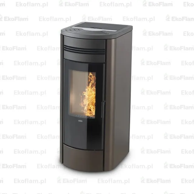 Kominek na pellet Klover Style 140 stal brązowy