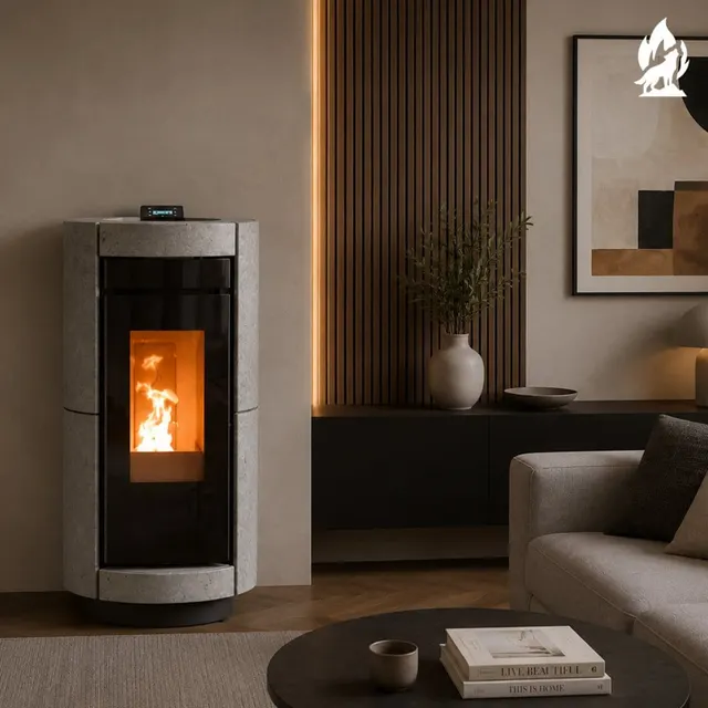 Kominek na pellet Thermorossi Dorica PIDRA18 steatyt