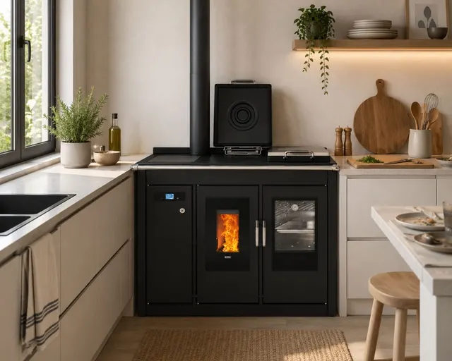 Pellet cooker Klover Smart 120 BT steel black