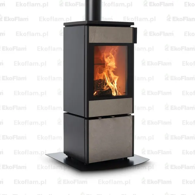 Kominek na drewno Nobis 8/10 Flat 700 gres szary