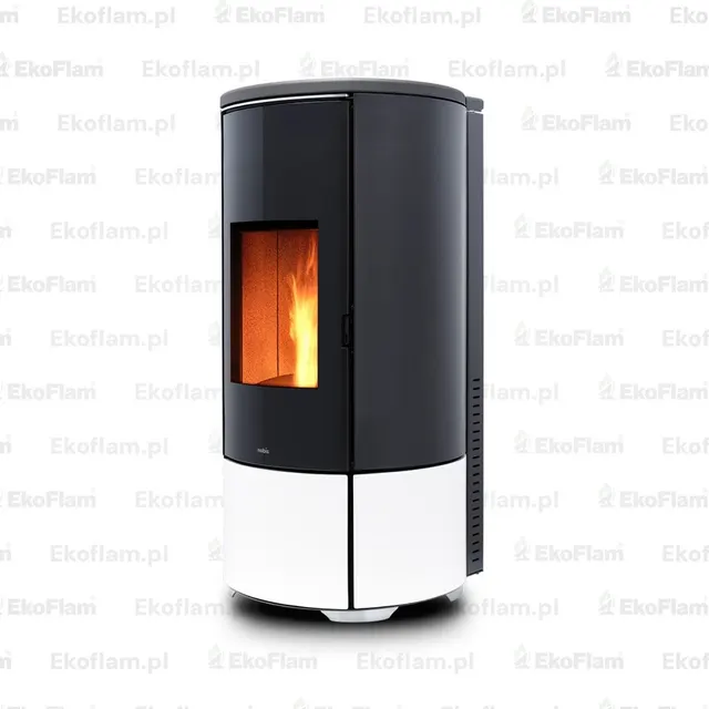 Kominek na pellet Nobis H10/12 Shape ceramika biała