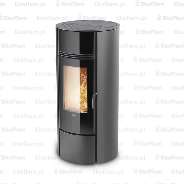 Kominek na pellet Klover Super 9 Air stal czarna