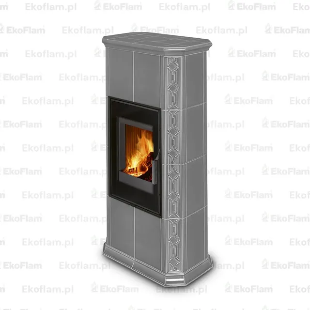 Kominek na drewno Romotop Gremio 4 ceramika  54505 silver