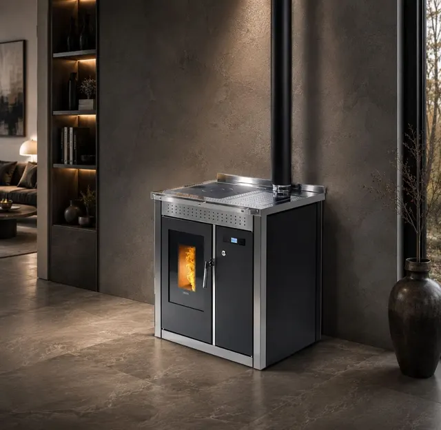 Kuchnia na pellet Klover Smart 80 Inox