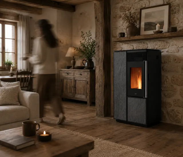 Kominek na pellet Nobis A10 Light C gres dark
