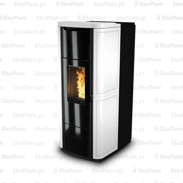 Kominek na pellet Nobis H20/25 Shape ceramika biała