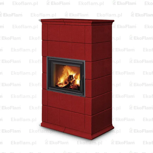 Kominek na drewno Romotop Baracca 10 ceramika  76873 chilli