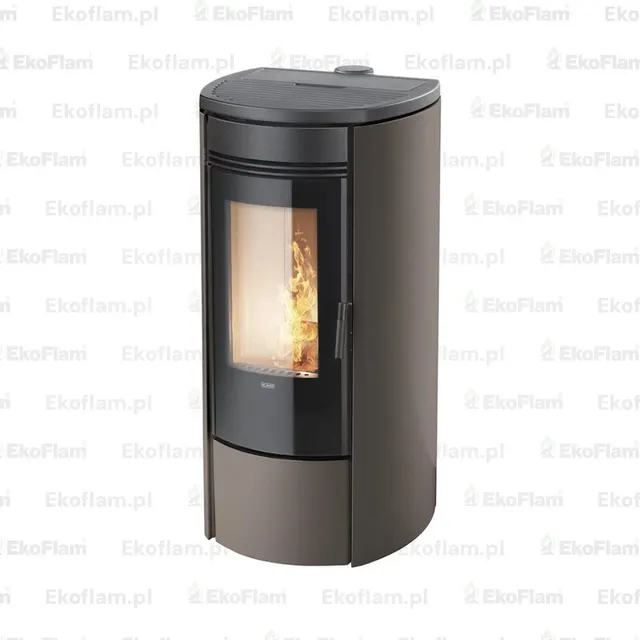 Kominek na pellet Klover Oblo Air stal brązowa
