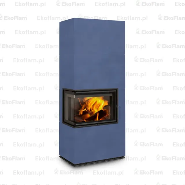 Kominek na drewno Romotop Solid L Top ceramika  23203 ocean matowy