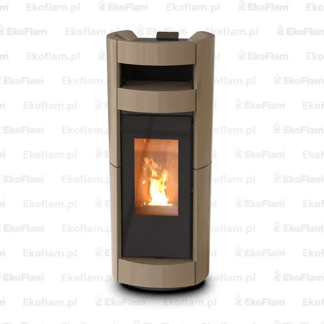 Kominek na pellet Thermorossi Chic Supreme Natural Plus ceramika orzechowa
