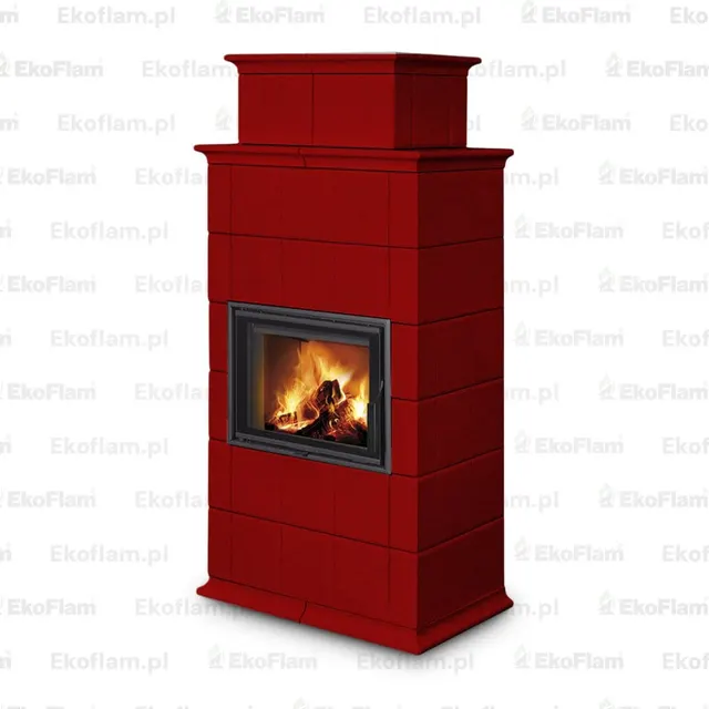 Kominek na drewno Romotop Baracca 10H ceramika  76873 chilli