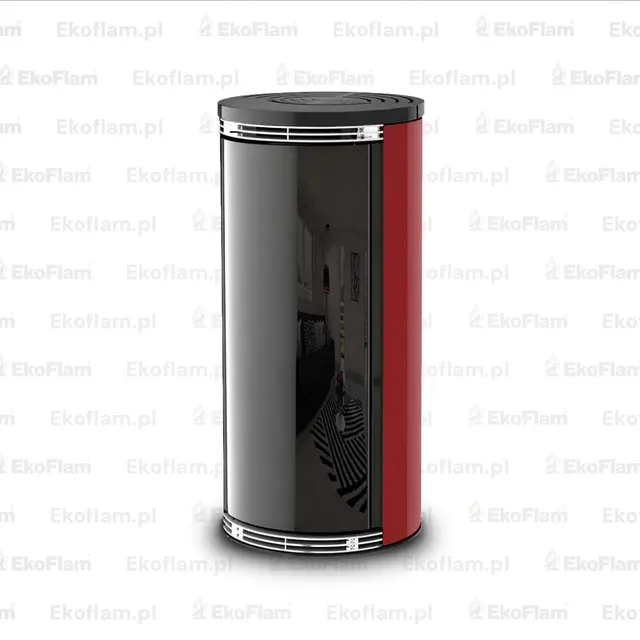 Kominek na pellet Moretti Design Harmony Aqua 19 szkło bordowe