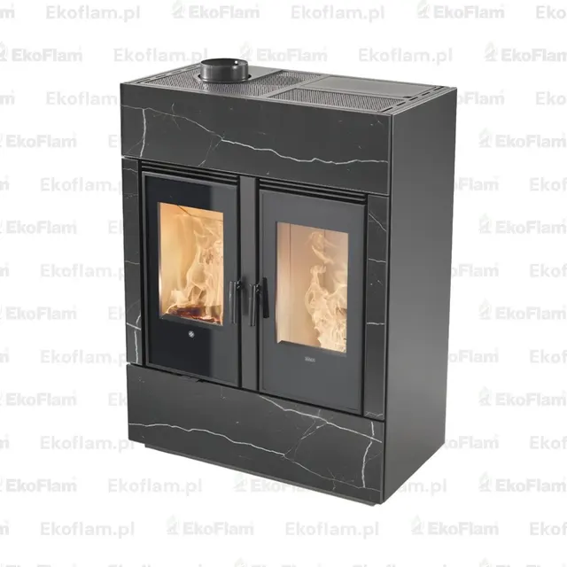 Kominek hybrydowy Klover Dual Air gres night