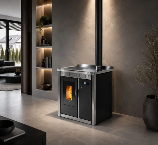 Kuchnia na pellet Klover Smart 80 Inox