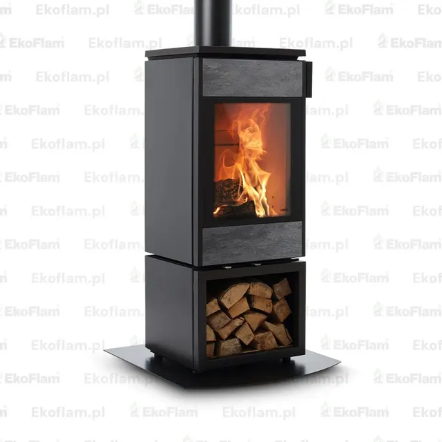 Kominek na drewno Nobis 8/10 Flat 770 gres dark