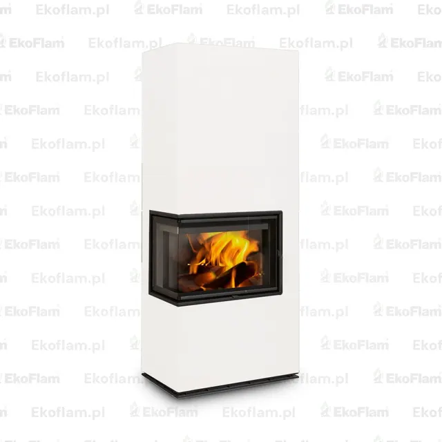Kominek na drewno Romotop Solid L Top ceramika  95508 perłowy