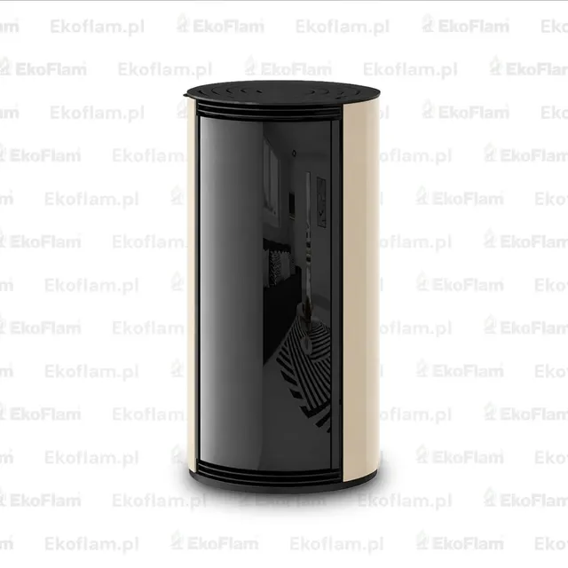 Kominek na pellet Moretti Design Trifolium Air szkło beżowe