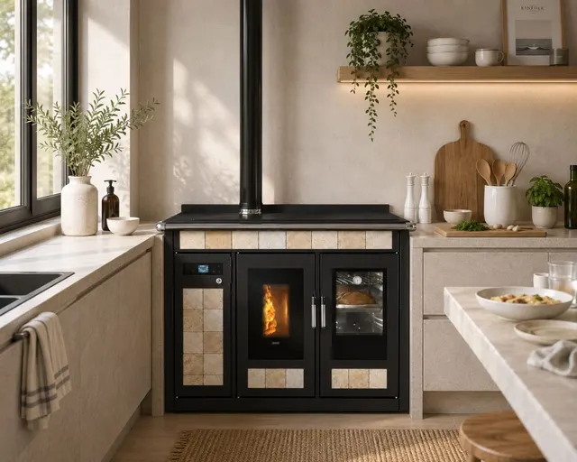 Pellet cooker Klover Smart 120 Plus Maiolica saxum