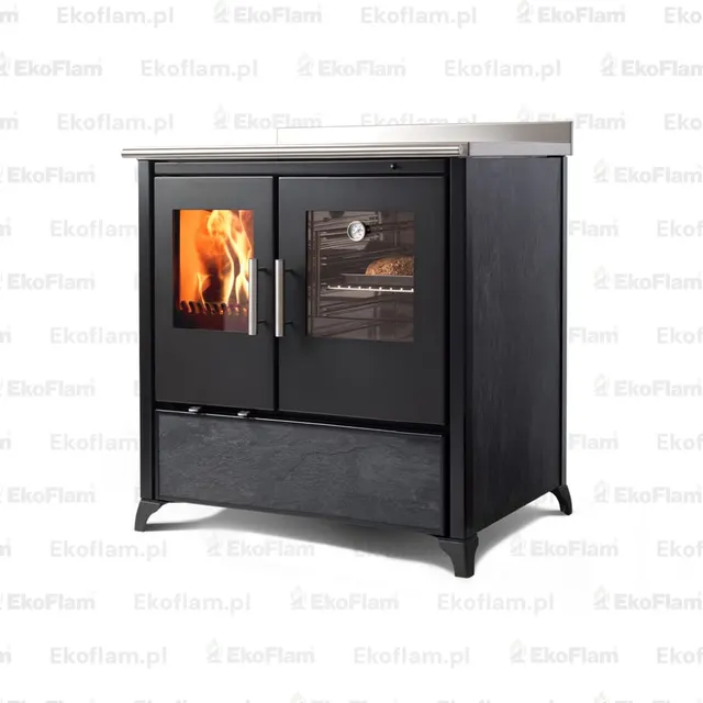 Wood-burning cooker Nobis Lina 80 gres dark
