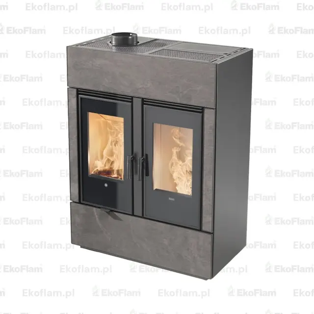 Kominek hybrydowy Klover Dual Air gres moka