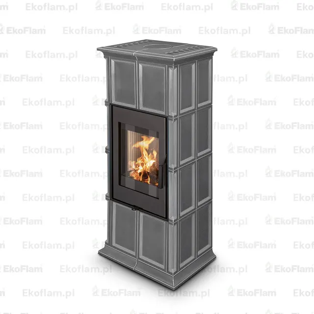 Kominek na drewno Romotop Gremio 1G ceramika  54505 silver