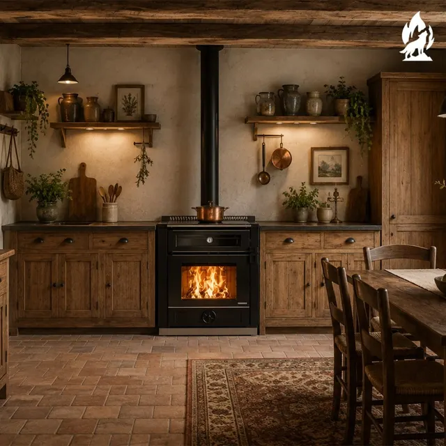 Wood-burning cooker Thermorossi Aurora 80 Easy