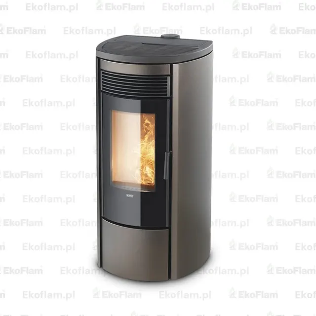 Kominek na pellet Klover Omega 120 Multi-Air stal brązowa