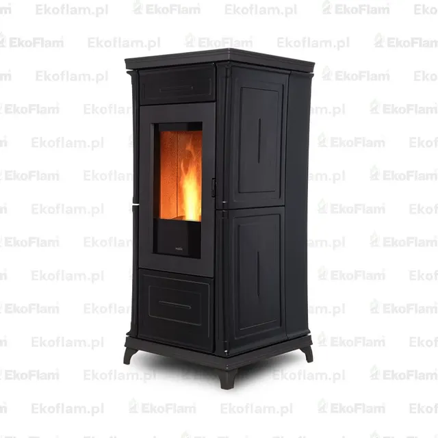 Kominek na pellet Nobis A9/10 Classic Plus V ceramika czarna