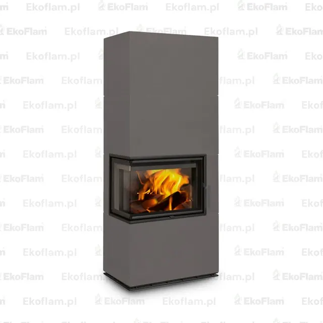 Kominek na drewno Romotop Solid L ceramika  47608 umbra