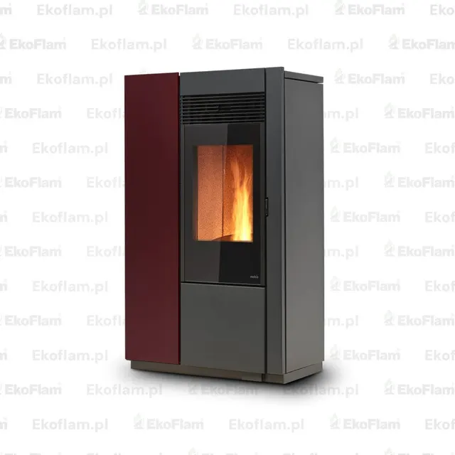 Kominek na pellet Nobis 12 Elena V stal bordowa