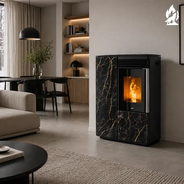 Kominek na pellet Nobis A10 Light Coax gres night