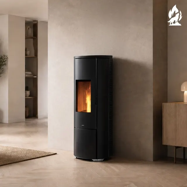 Kominek na pellet Nobis H10/12 Shape szkło czarne