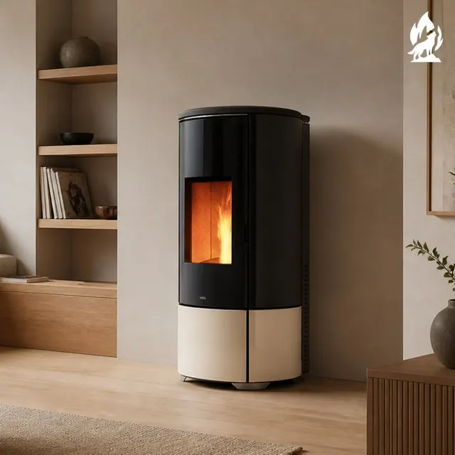Kominek na pellet Nobis H10/12 Shape ceramika orzechowa