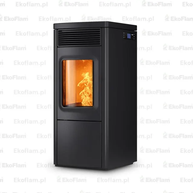 Kominek na pellet Nobis 6/9 N70 V stal czarna