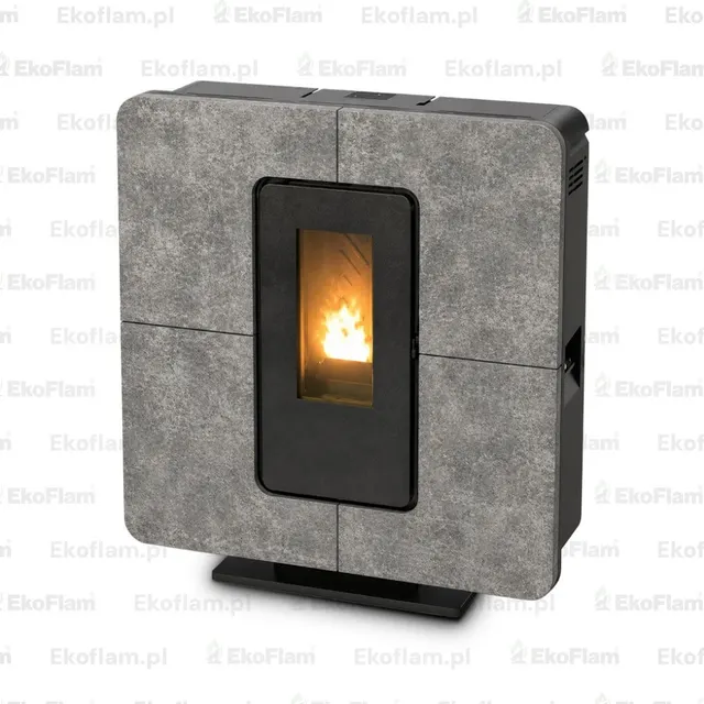 Kominek na pellet Thermorossi SlimQuadro Idra gres szary