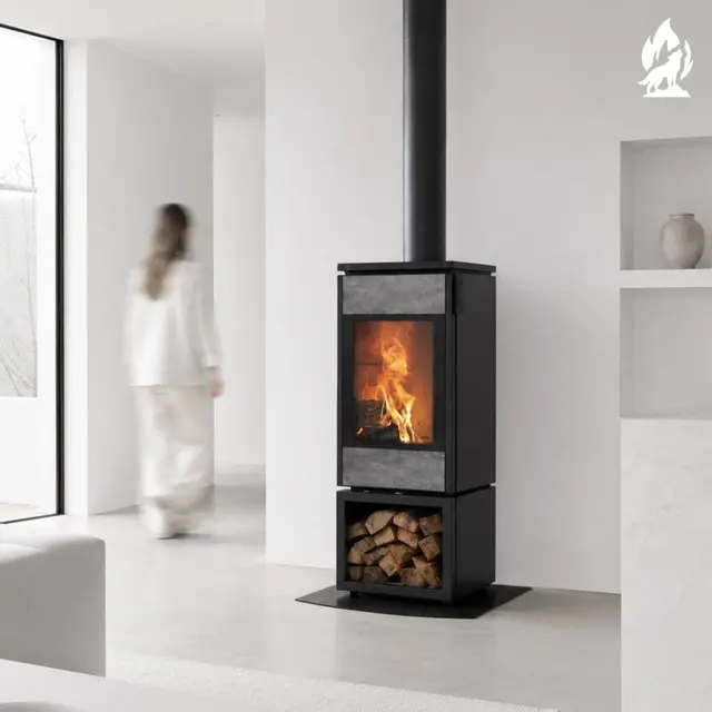 Kominek na drewno Nobis 8/10 Flat 770 gres dark