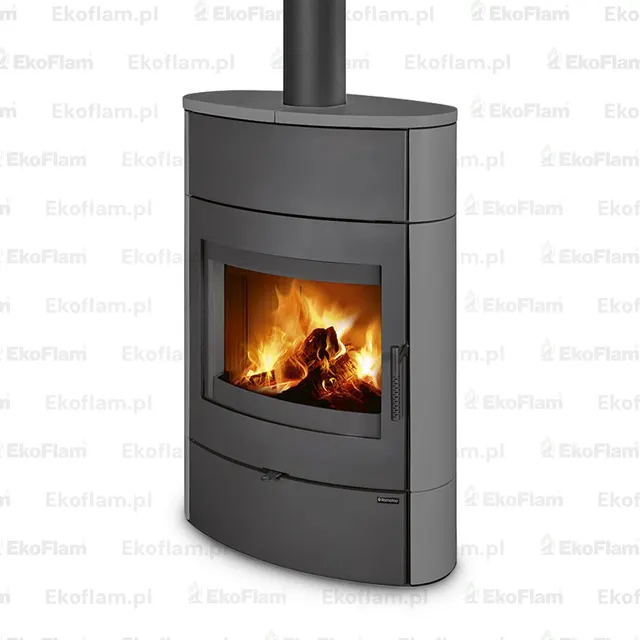 Kominek na drewno Romotop Navia H ceramika  54505 silver
