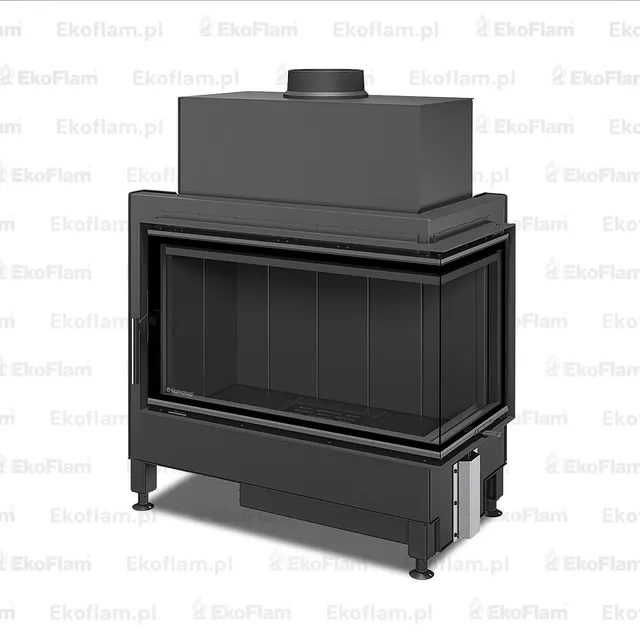 Kominek na drewno Romotop HEAT R 3G L 81.51.40.26 prawy ciemny
