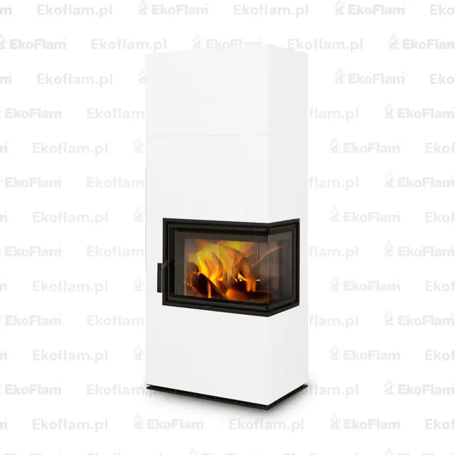 Kominek na drewno Romotop Solid R ceramika  90901 biały matowy