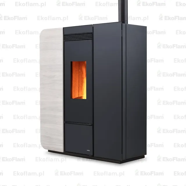 Kominek na pellet Nobis H17 Light drewno białe