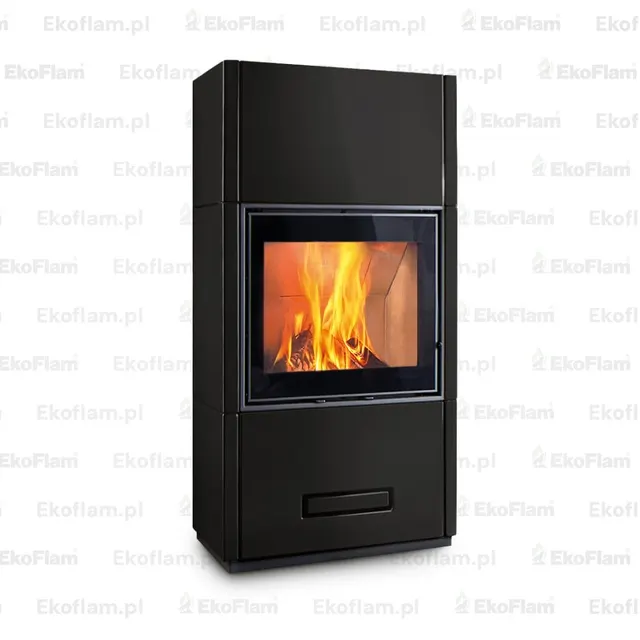 Kominek na drewno Piazzetta Berna Wood MC 65/60 ceramika czarna