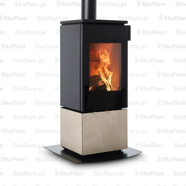 Kominek na drewno Nobis 8/10 Flat 500 gres trawertyn